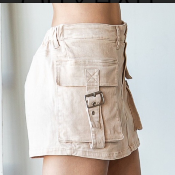 Oli & Hali 💜 337 Oli and Hali Mineral Wash Cargo Skort Shorts Relaxed Fit SRC - Picture 4 of 7